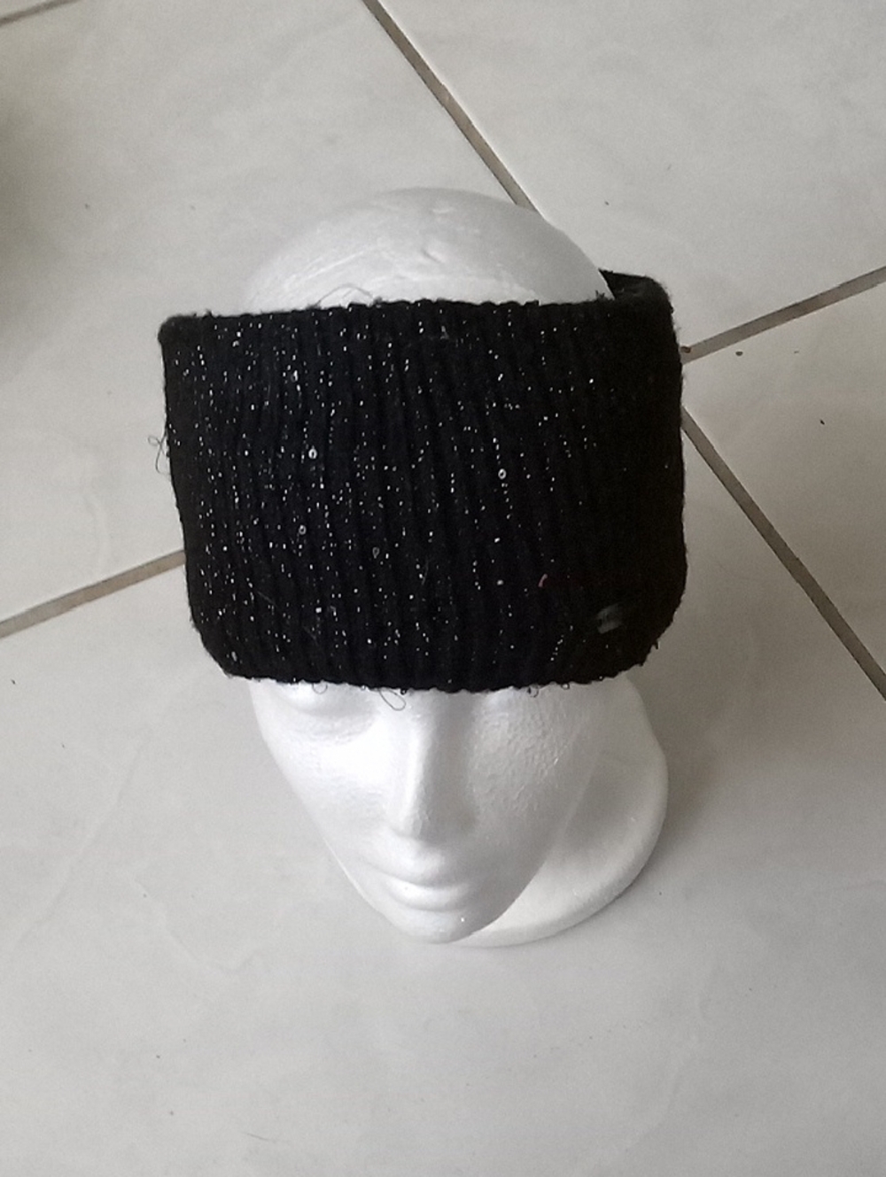 Calvin Klein Black Sparkle Knit Headband